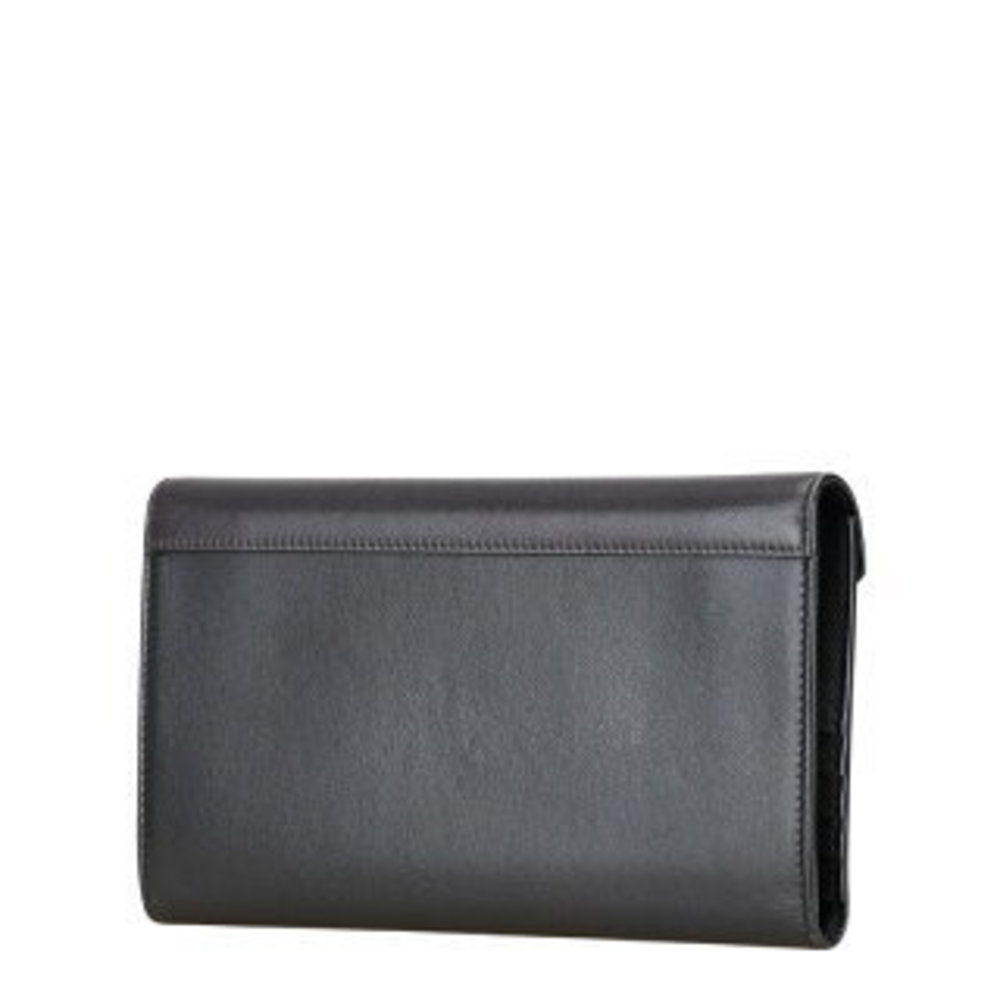 Celine Trifolded Multifunction Long Wallet Black … - image 2